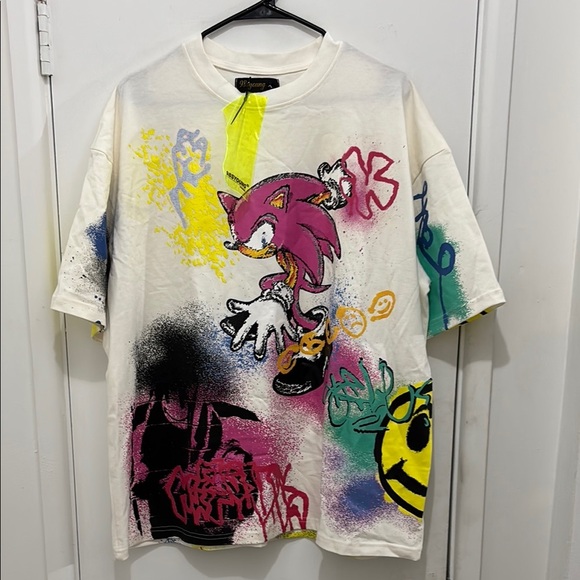Graphic T-Shirt with Colorful Design - Picture 1 of 2